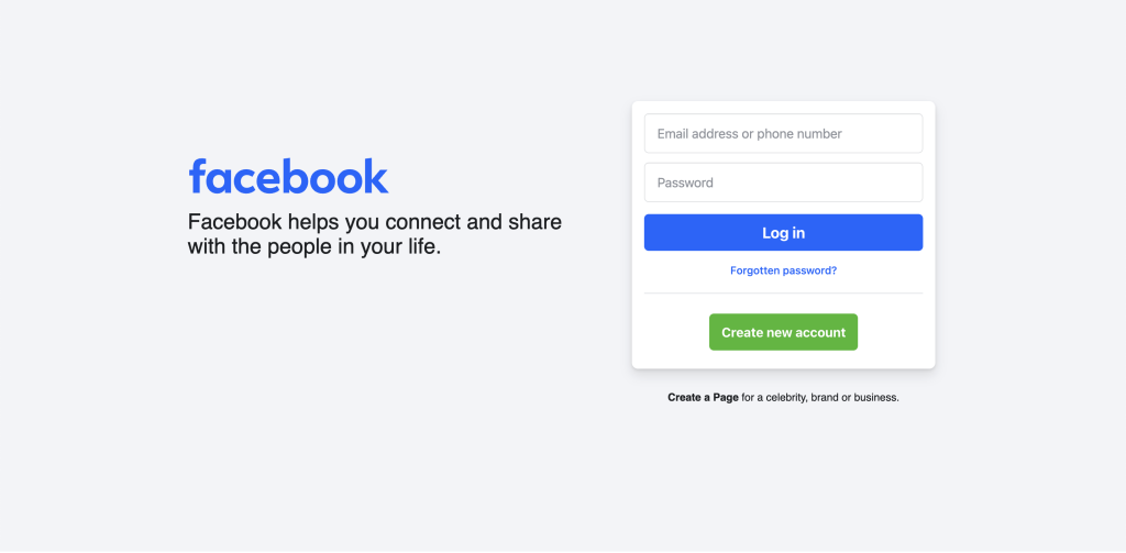 Facebook Front Page